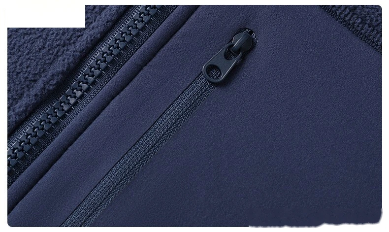 Customizable Men's New Autumn Jacket | Hooded Zipper, Fleece Warmth, Ideal for Outdoor Hiking detail