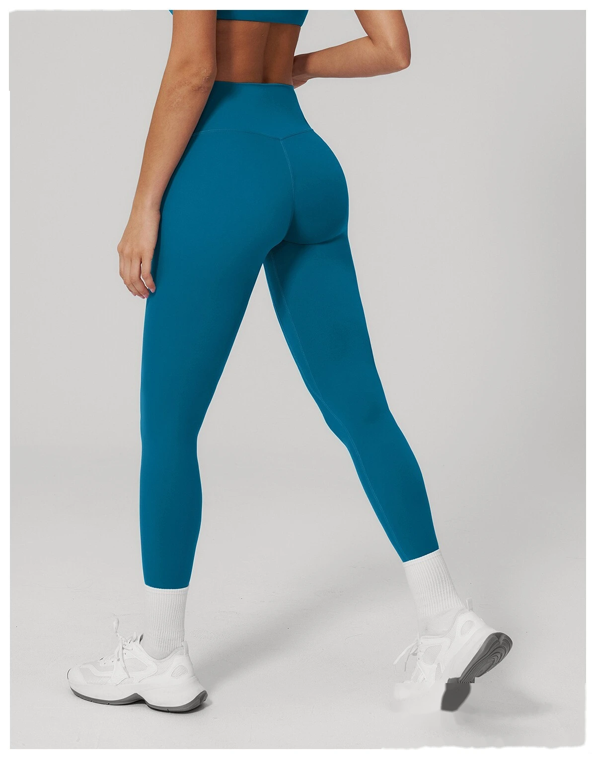 Custom Women's Beauty Back Sports Bra High Waist Butt Lifting Yoga Leggings 2 Piece Workout Set detail