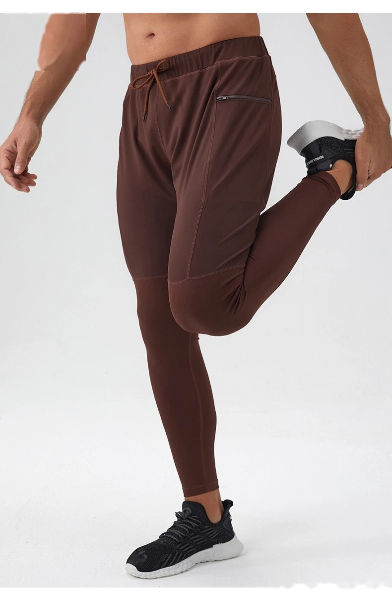 Customizable Men's Nylon Sport Pants | Quick-Dry Breathable, Zipper Pockets, Tight Calf for Fitness detail