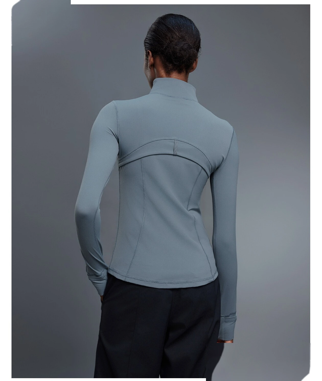 Women's Fall Yoga Jacket, Long Sleeve Stretchy Slim-Fit Outerwear for Outdoor Running & Fitness detail