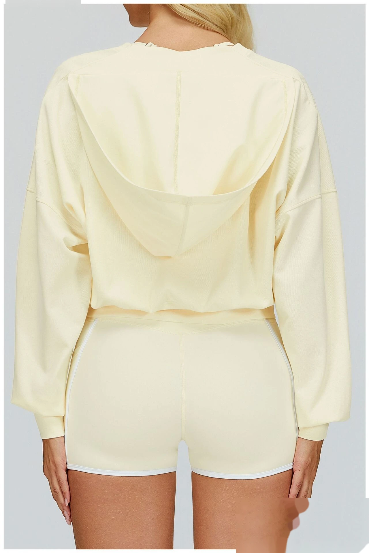 Windproof Hooded Sweatshirt, Women's/Loose Fit Workout Outerwear detail