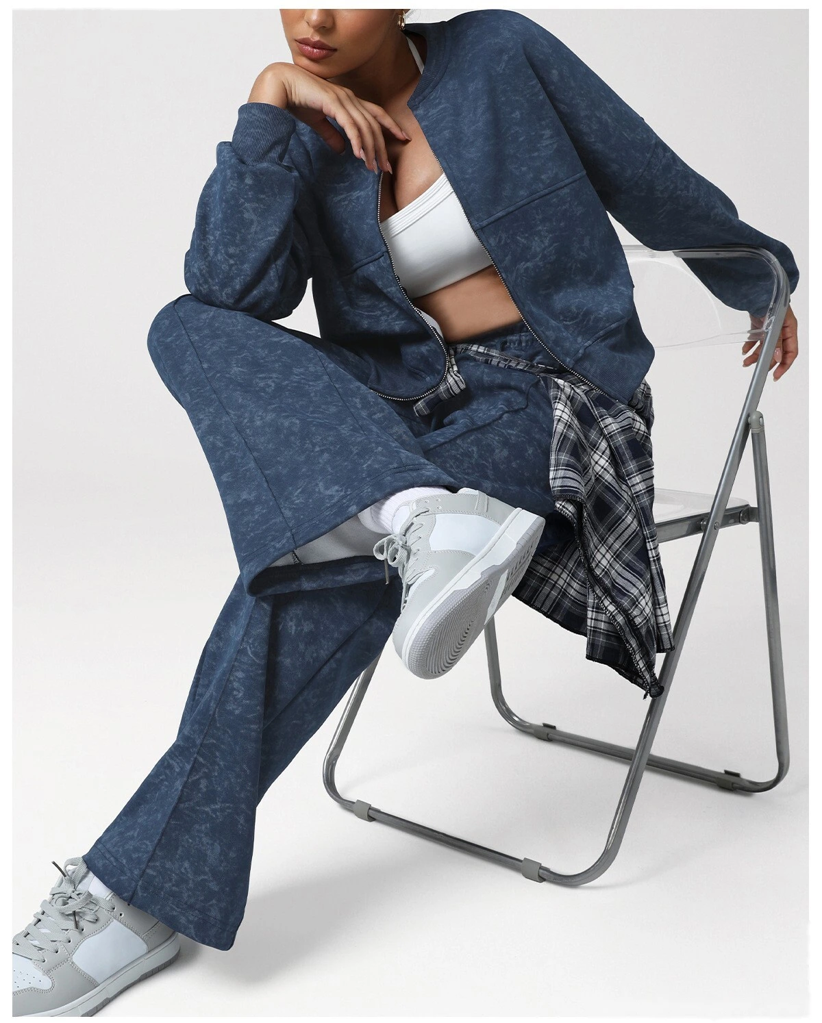 Customizable Women's Winter Yoga Pants | New Style, Loose Straight Wide-Leg, Draping Floor-Length detail