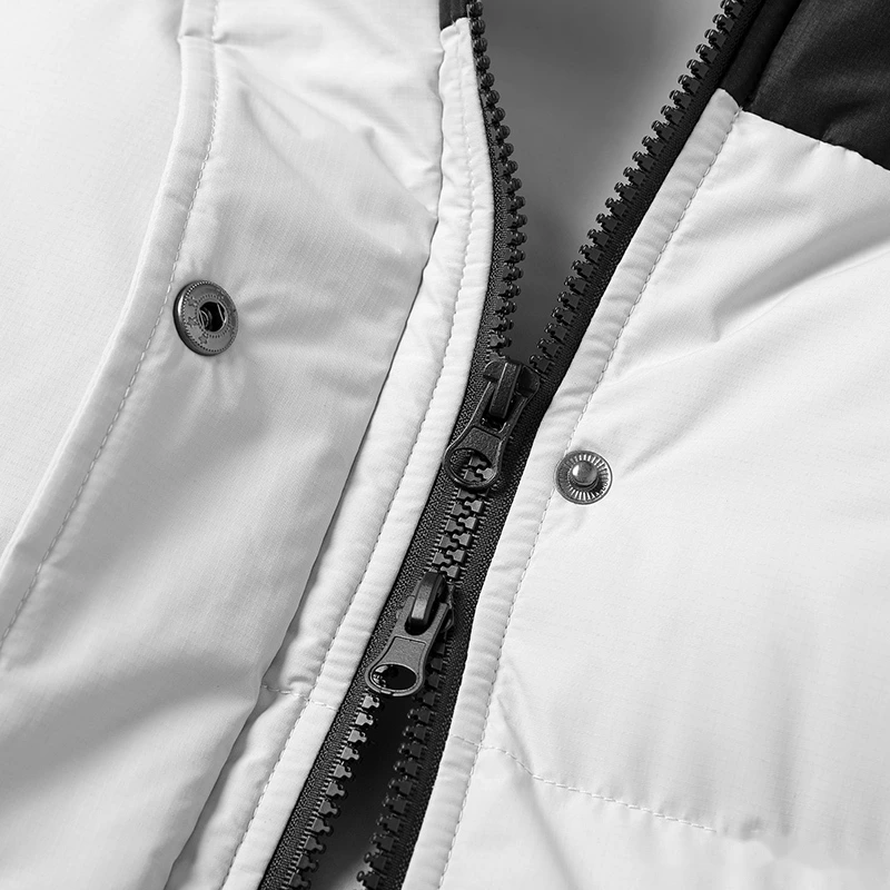 Customize winter men's and women's windproof warm contrast fashion cotton-padded coat. detail