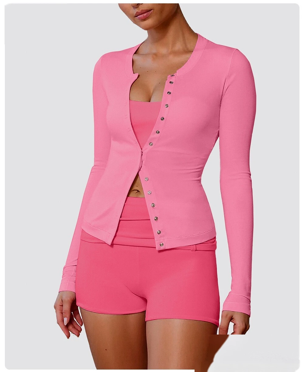 Customized ultra-thin sports long-sleeved T-shirt female high elastic slim yoga fitness coat female detail