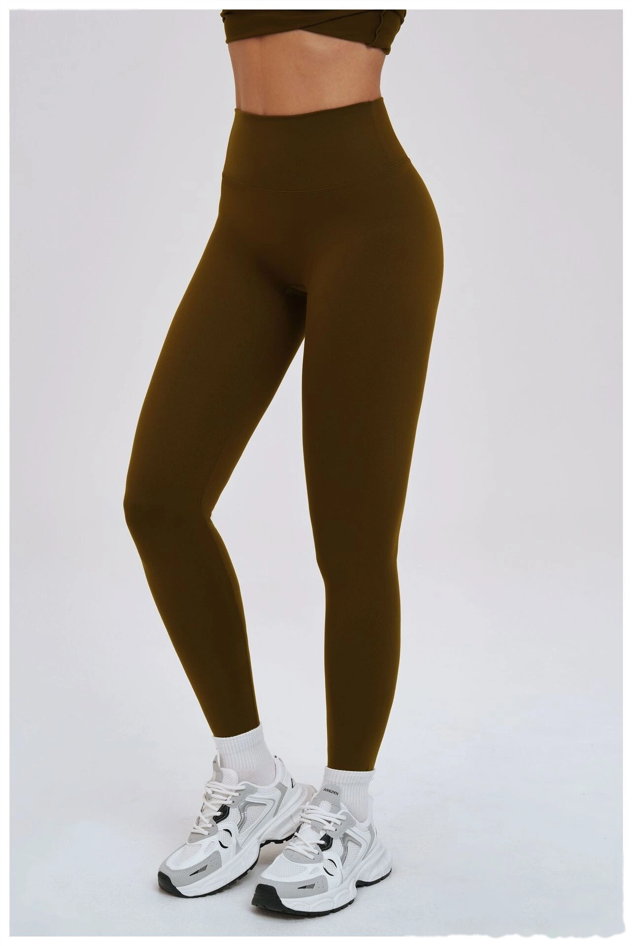 Custom High Waisted Yoga Pants No Camel Toe Tight Butt Lifting Sports Leggings for Outdoor Workout detail