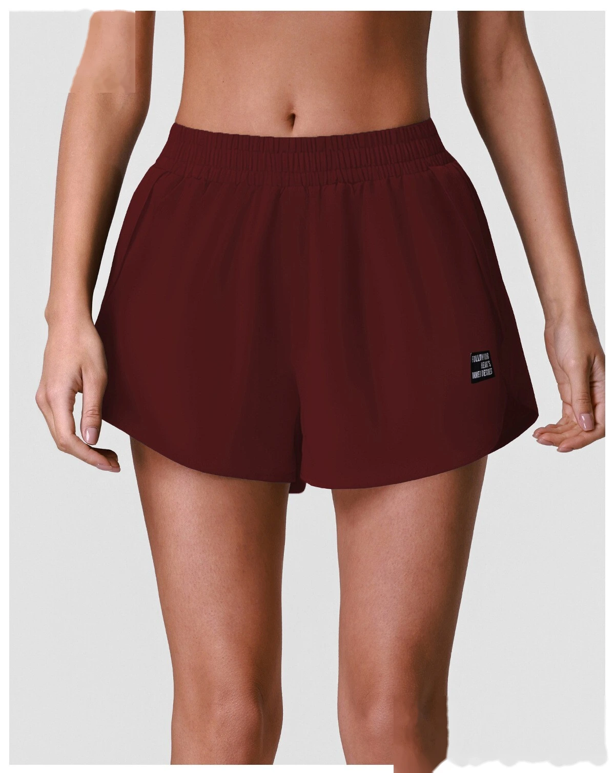 Women's Anti-Exposure Yoga Shorts with Liner, Summer Quick Dry Sports Tennis Running Fitness Pants detail