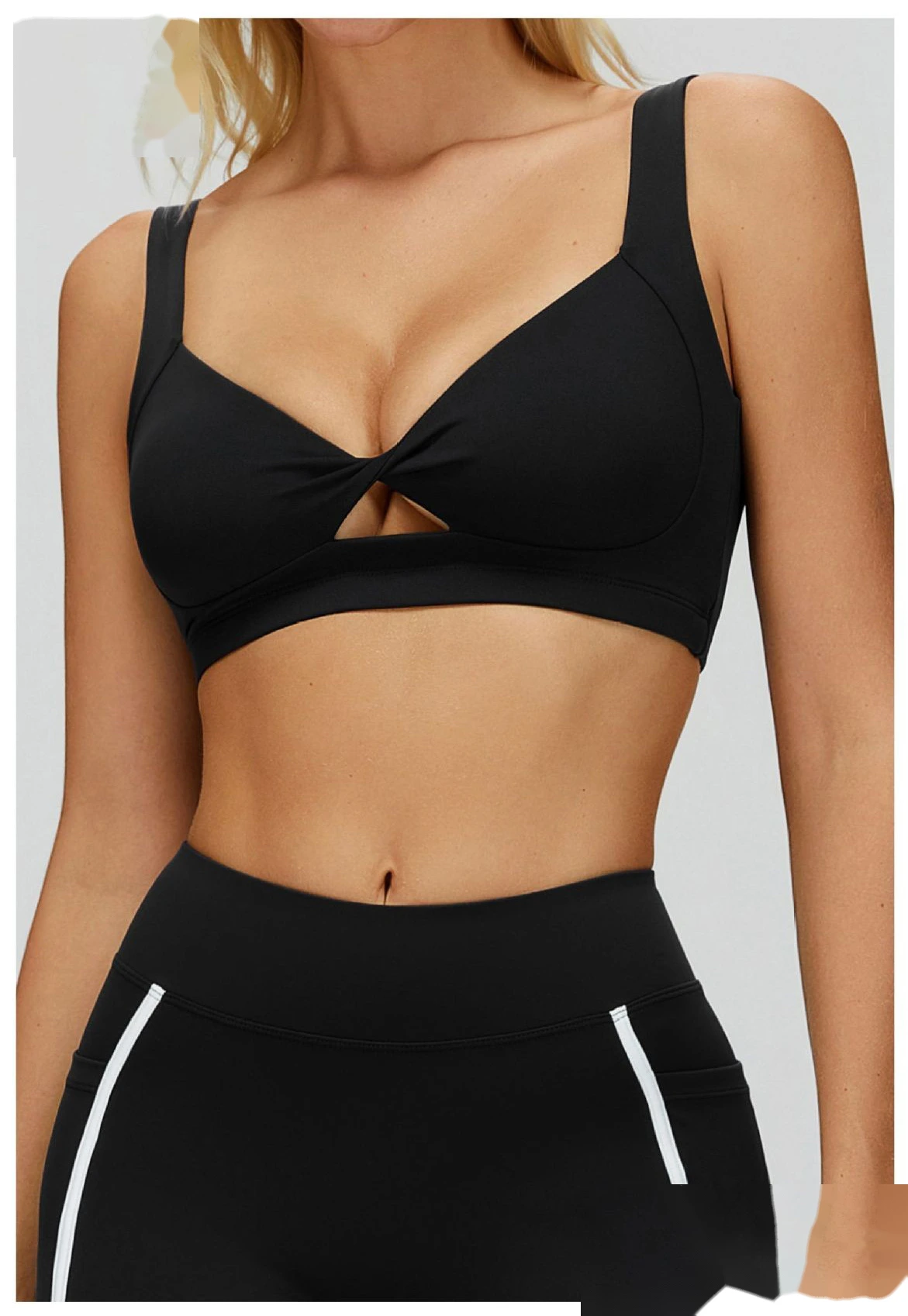 Custom Barely-There Yoga Bra, Women's Cutout Back Sports Fitness Underwear detail