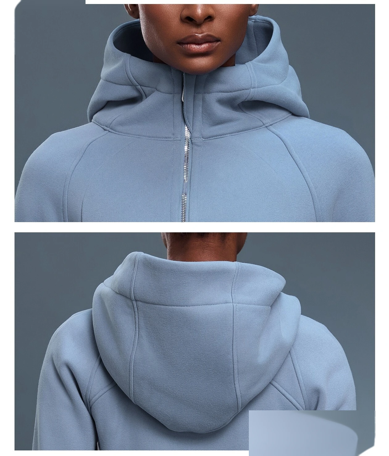 Customized autumn and winter yoga coat Long sleeve slim slimming plus velvet sweater coat. detail