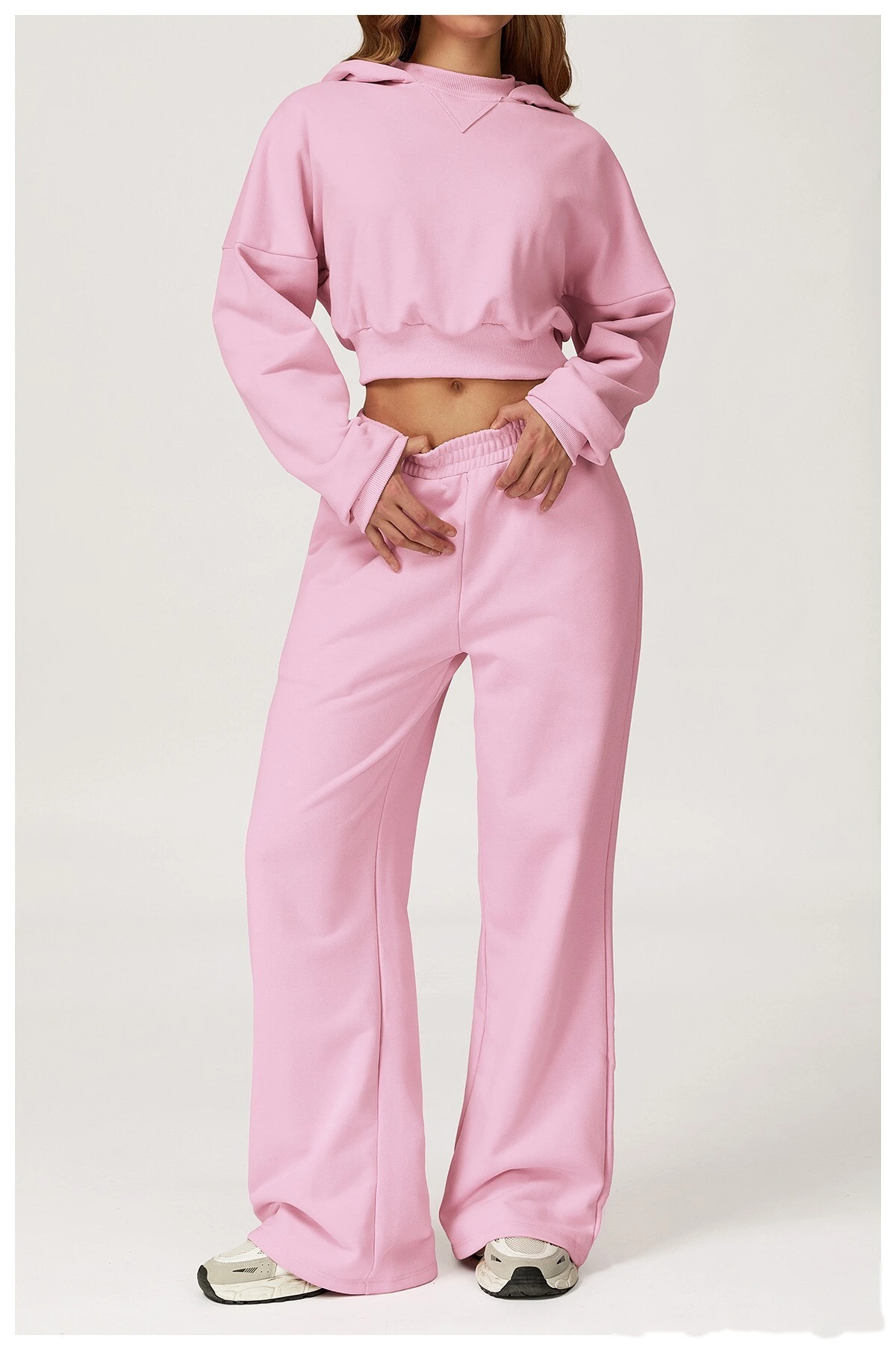 Customized autumn and winter high waist pants wide-leg pants loose outdoor leisure sports running pants detail