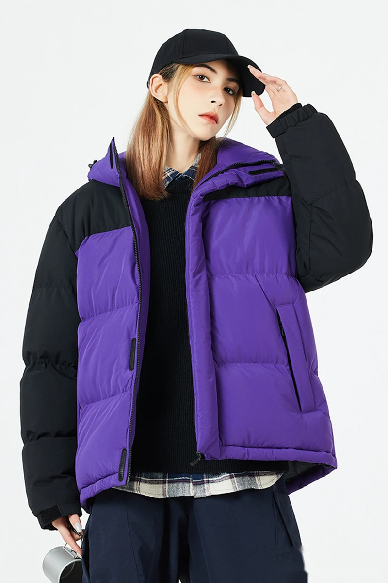 Customized waterproof and warm cotton-padded jacket down jacket for men and women in winter. detail