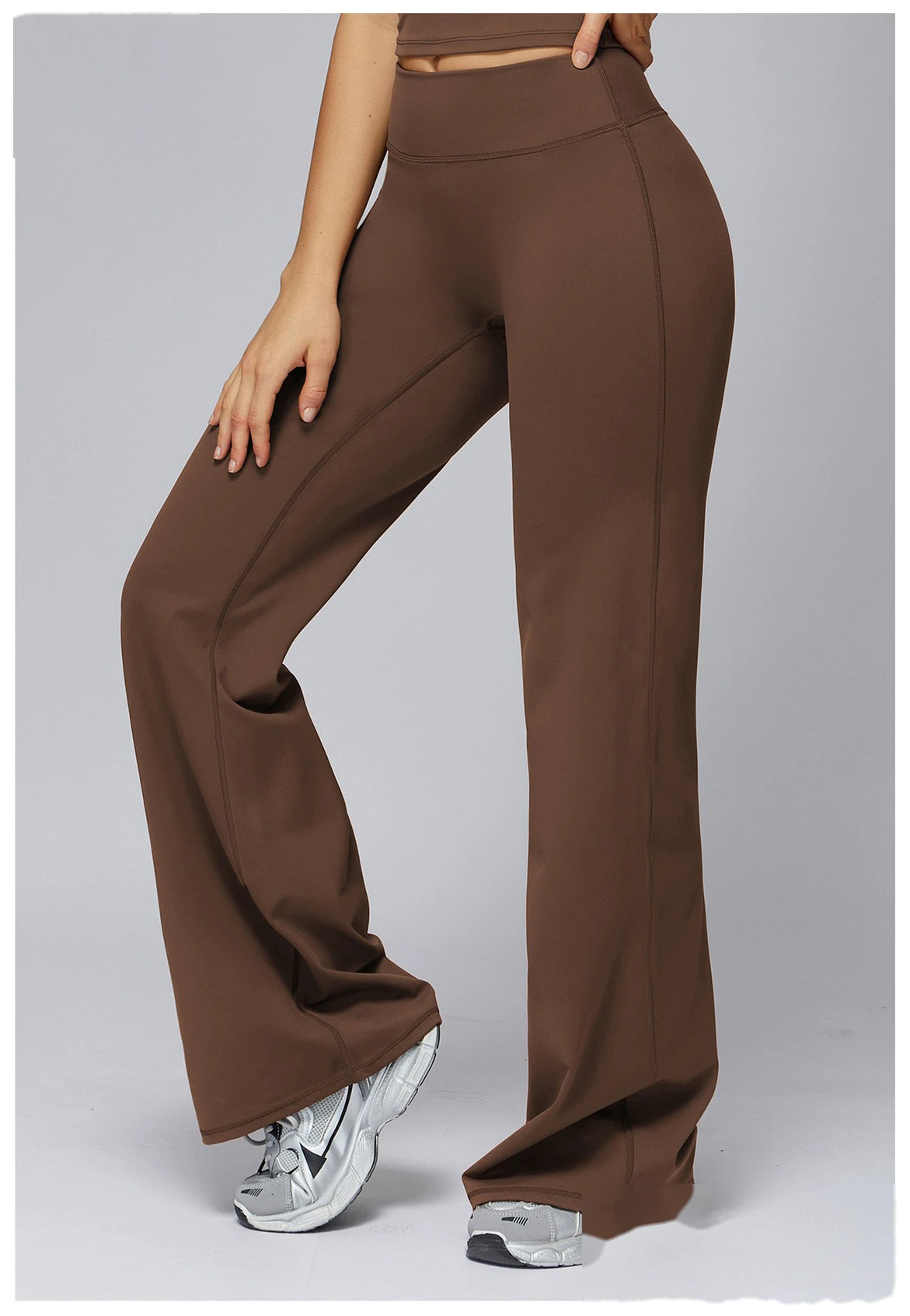 Customized High-Elastic High-Waisted Wide-Leg Casual Sports Yoga Pants - Athletic Fitness Long Pants detail