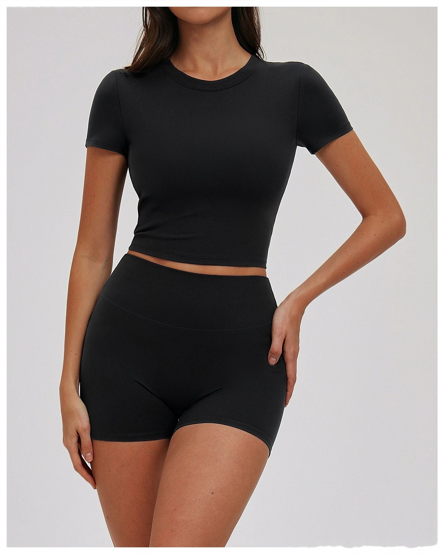 Custom Spring Yoga T-Shirt - Women's Slim Fit Short Sleeve Workout Top for Gym Running Outdoor detail