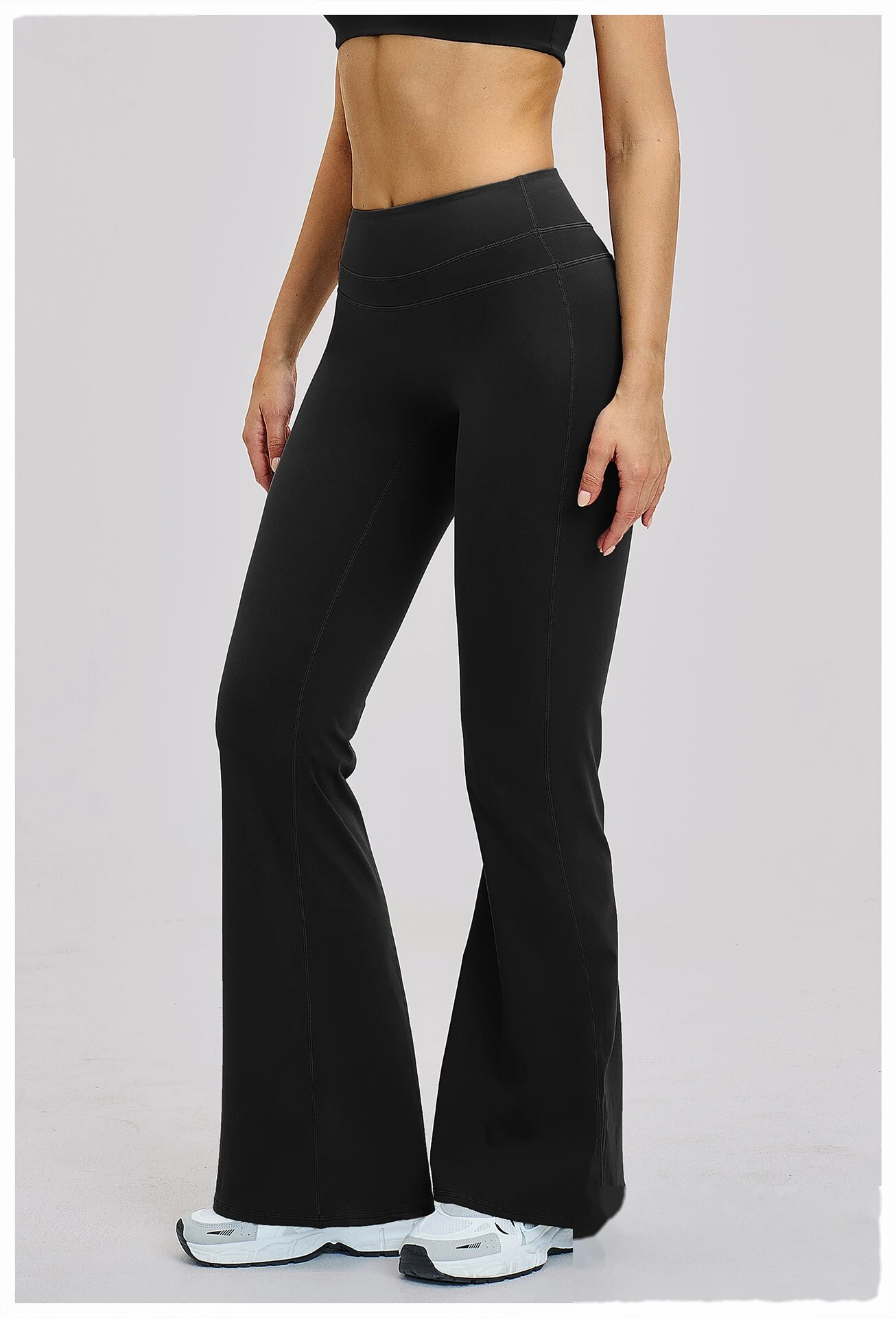 Bulk Custom High Waist Bootcut Yoga Pants - Breathable Butt Lifting Fitness Gym Pants detail