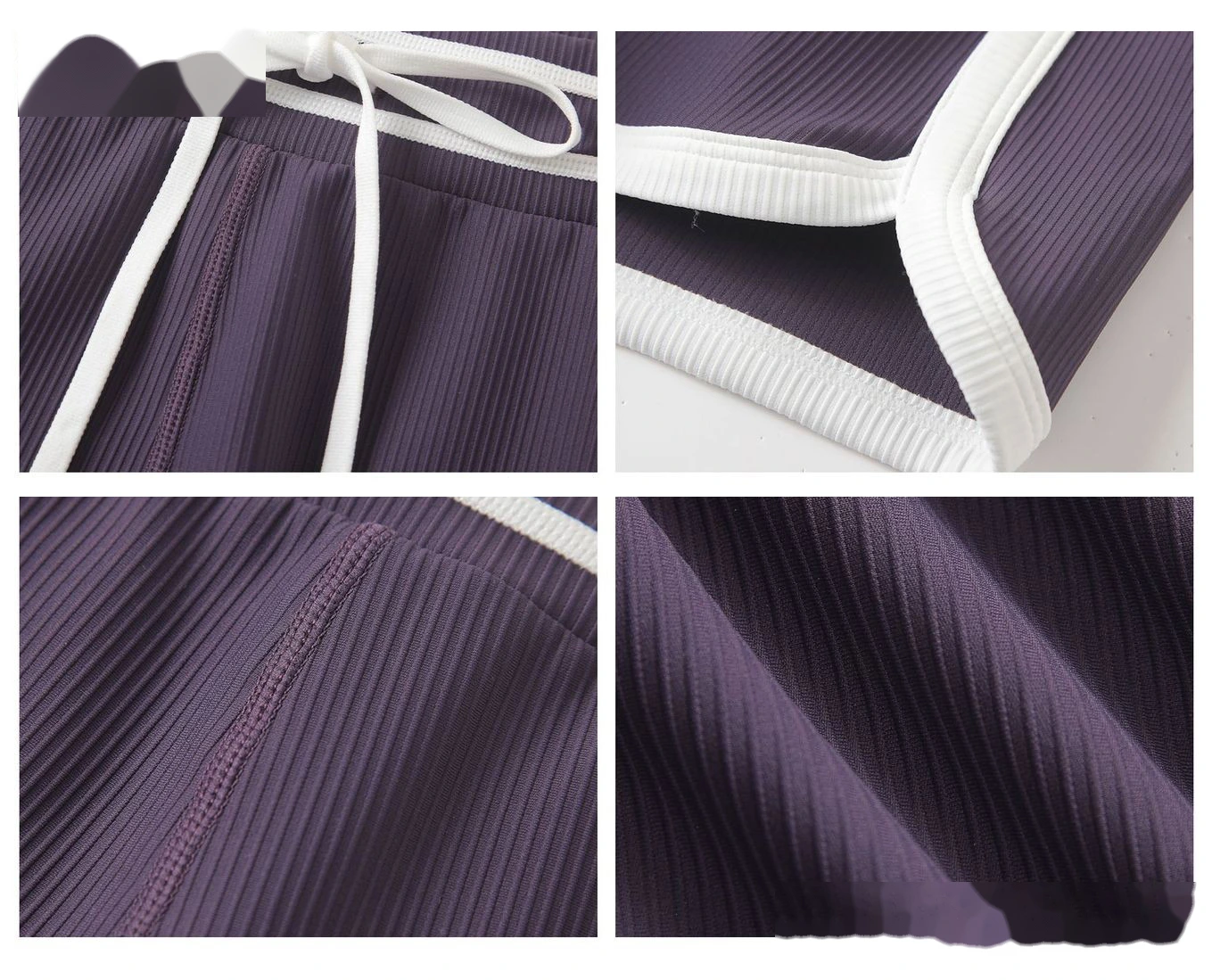 Customized color matching leisure sports fitness ladies shorts detail