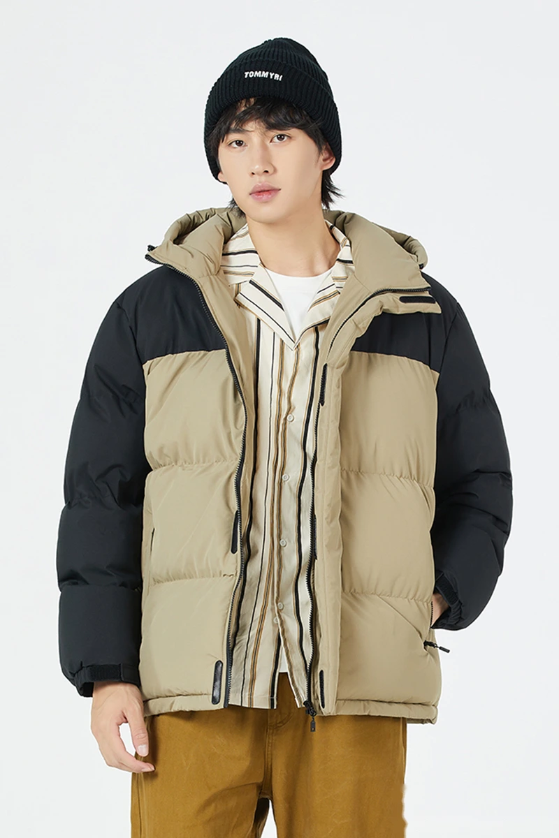 Customized waterproof and warm cotton-padded jacket down jacket for men and women in winter. detail