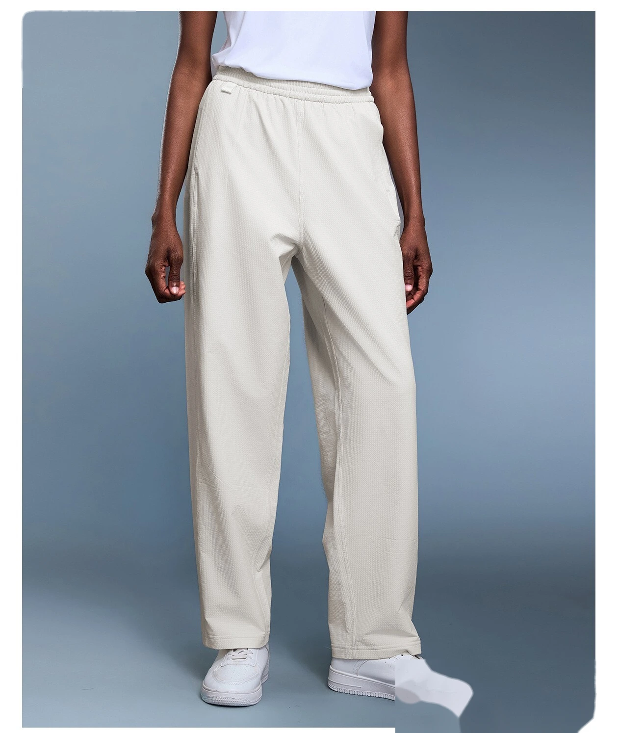 Custom autumn and winter warm casual pants loose straight pants Joker sports pants women detail
