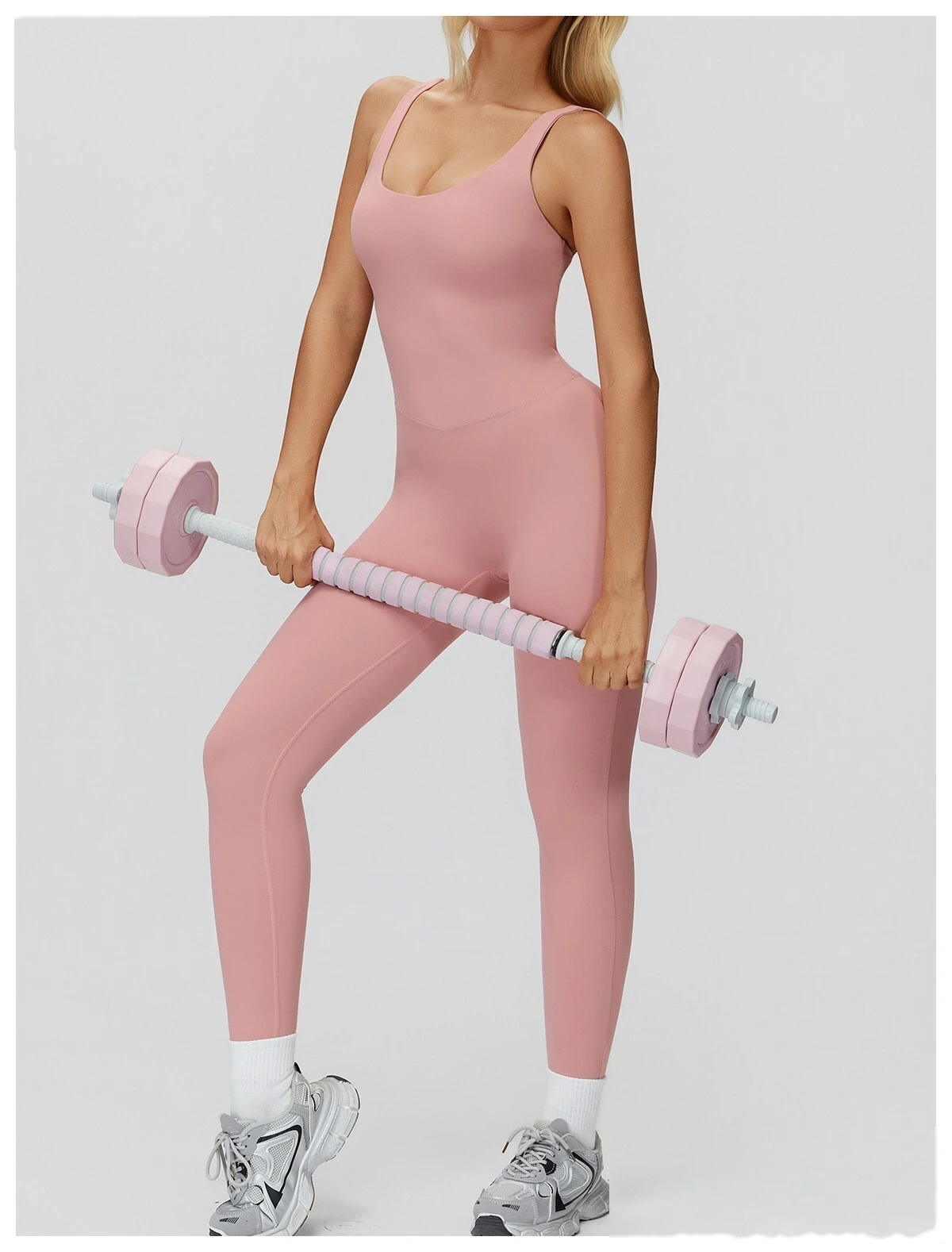 Women's Sexy Slim-Fit High Elastic Yoga Unitard - Customizable One-Piece Workout Gear for Running & Fitness detail