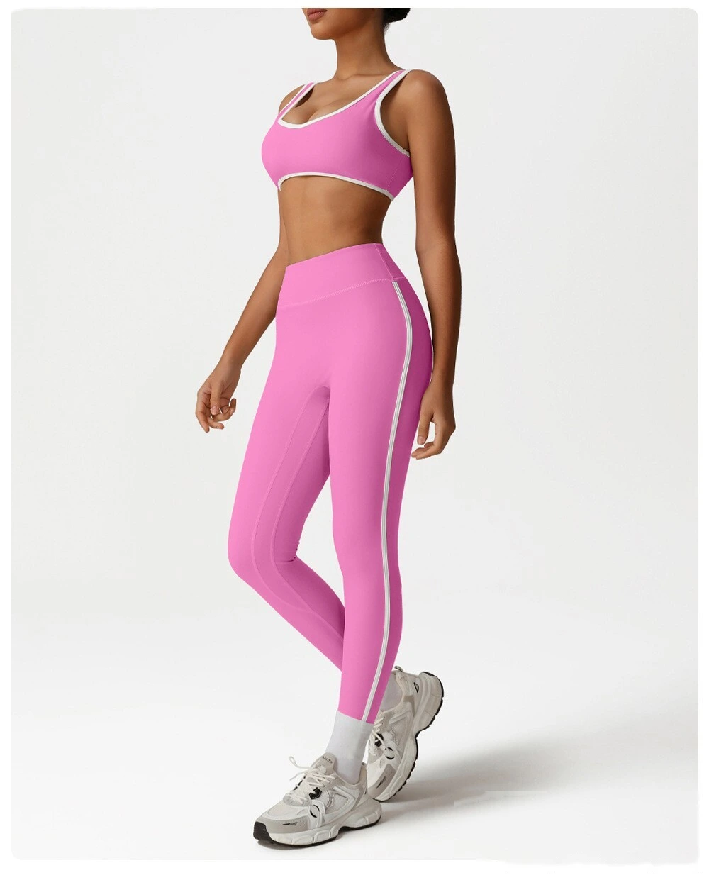 Yoga clothing sports bra Europe and the United States contrast bra fitness exercise high-elastic top vest detail