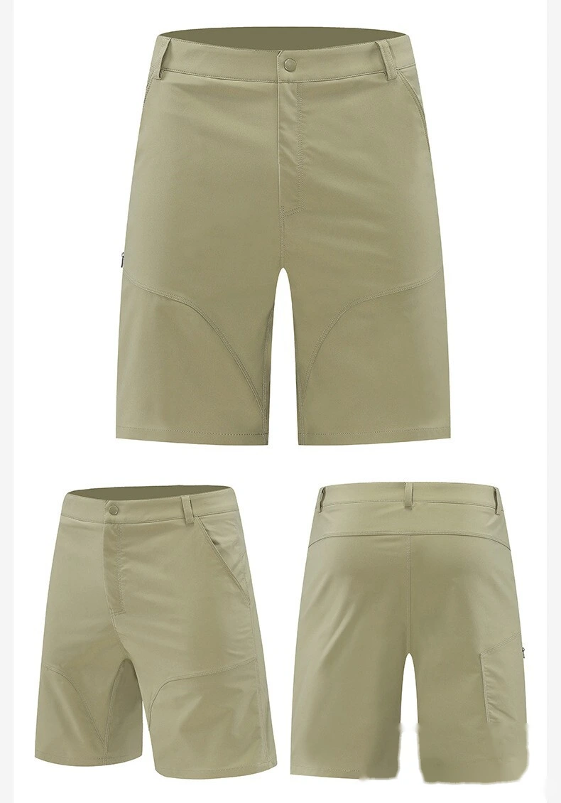 Men's summer loose casual shorts stretch waist five-point outdoor sports quick-drying pants detail