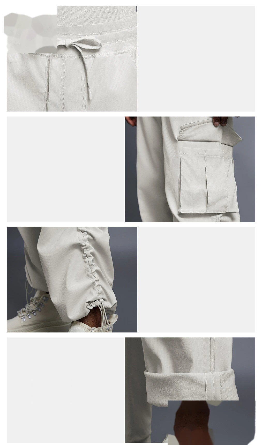 Women's Winter Casual Cargo Pants | Fleece-Lined Warmth, Loose Fit, Drawstring Cuff 2-Way Wear, Sports & Daily Use detail