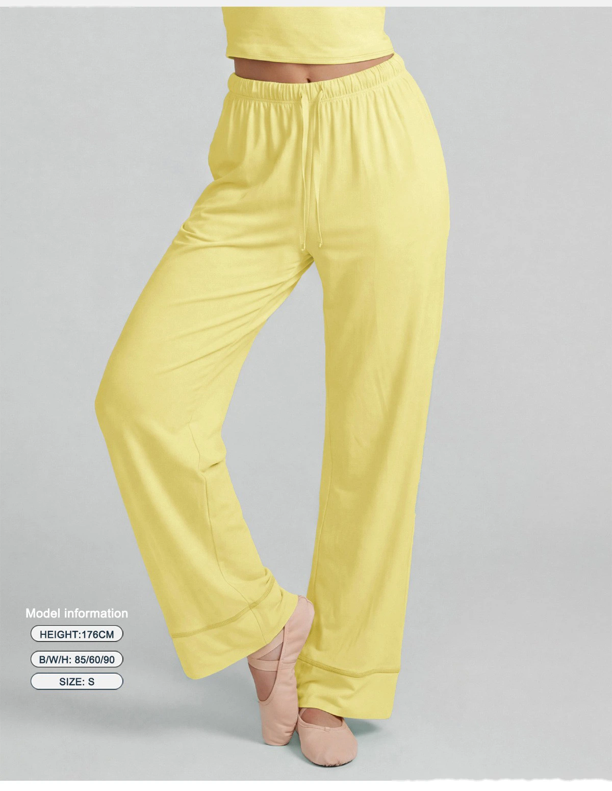 Custom Summer Thin Yoga Pants, Quick Dry Hip Lifting Straight Wide Leg Workout Pants for Pilates Training detail