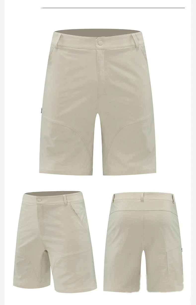 Men's summer loose casual shorts stretch waist five-point outdoor sports quick-drying pants detail