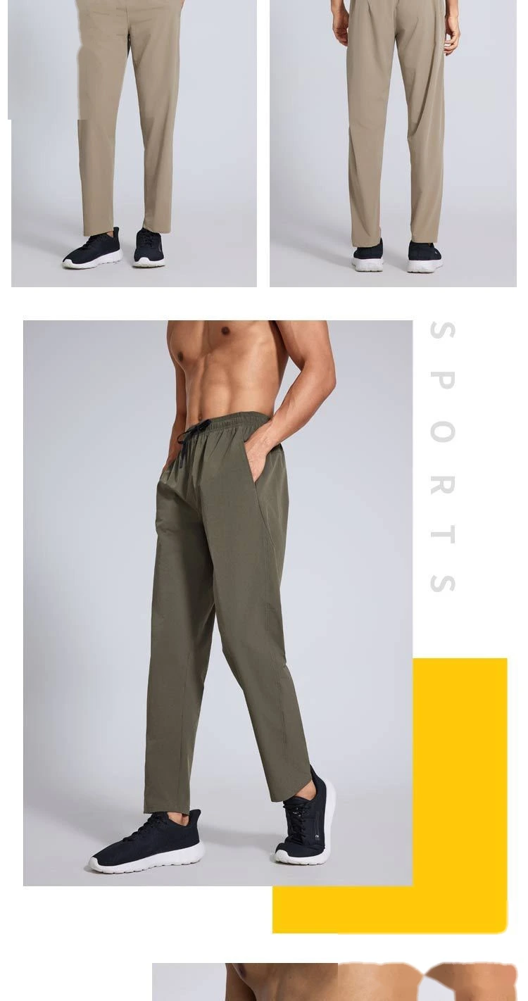 Custom sports quick-drying pants outdoor hiking running fitness training pants mountaineering pants men detail