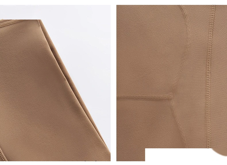 Custom-made nude tight-fitting exercise pants with high waist and abdomen yoga pants for women detail