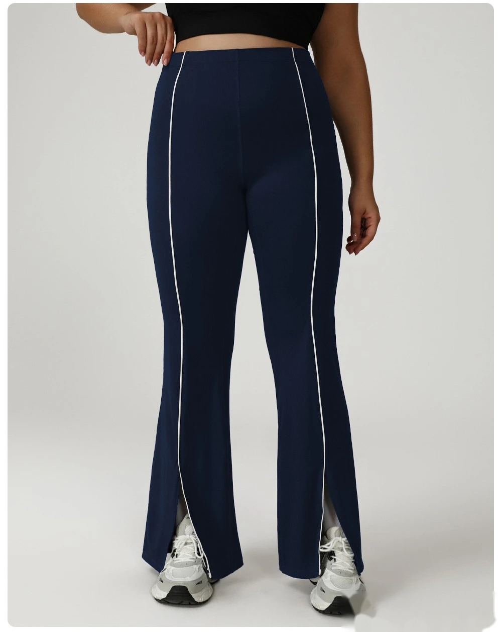 Customized high waist plus size leisure trumpet sports pants plus size sports yoga clothes detail