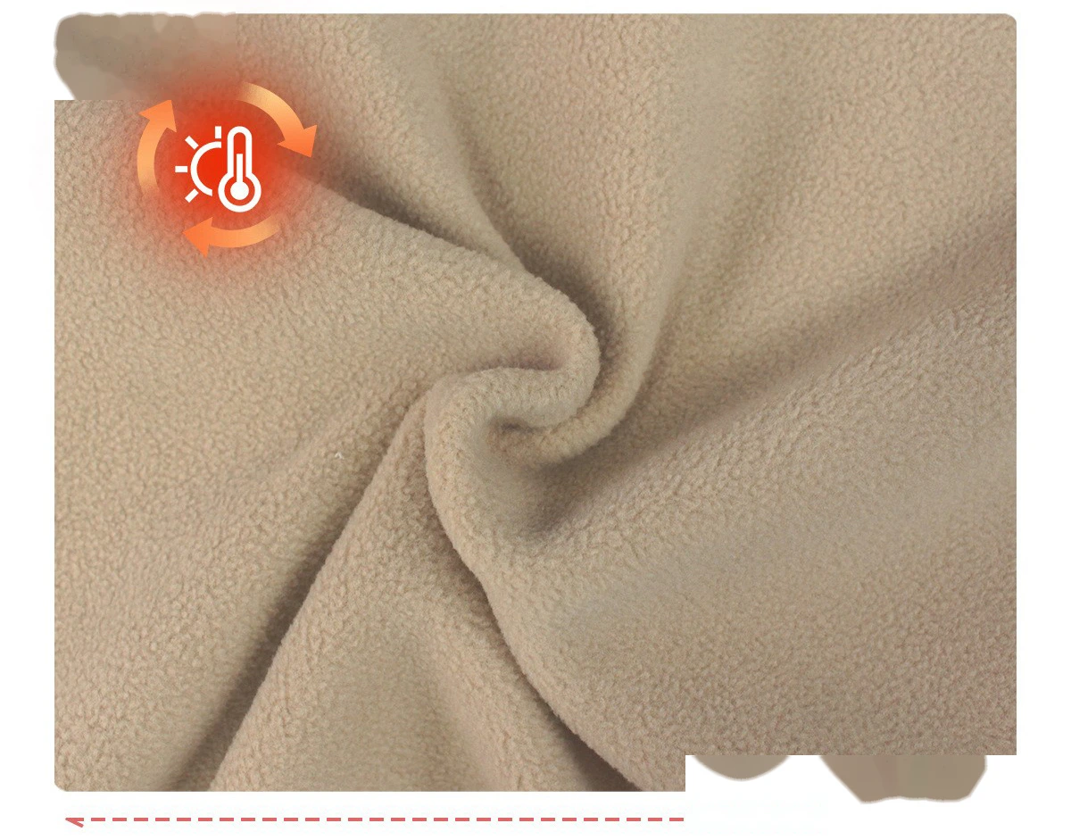 Bulk Custom Women's Fleece Jacket - Winter Warm Loose Fit Open-Front Sports Sweatshirt detail