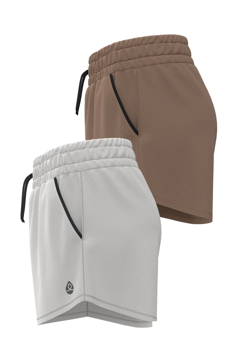Women's athletic shorts high waisted running pants with pockets detail