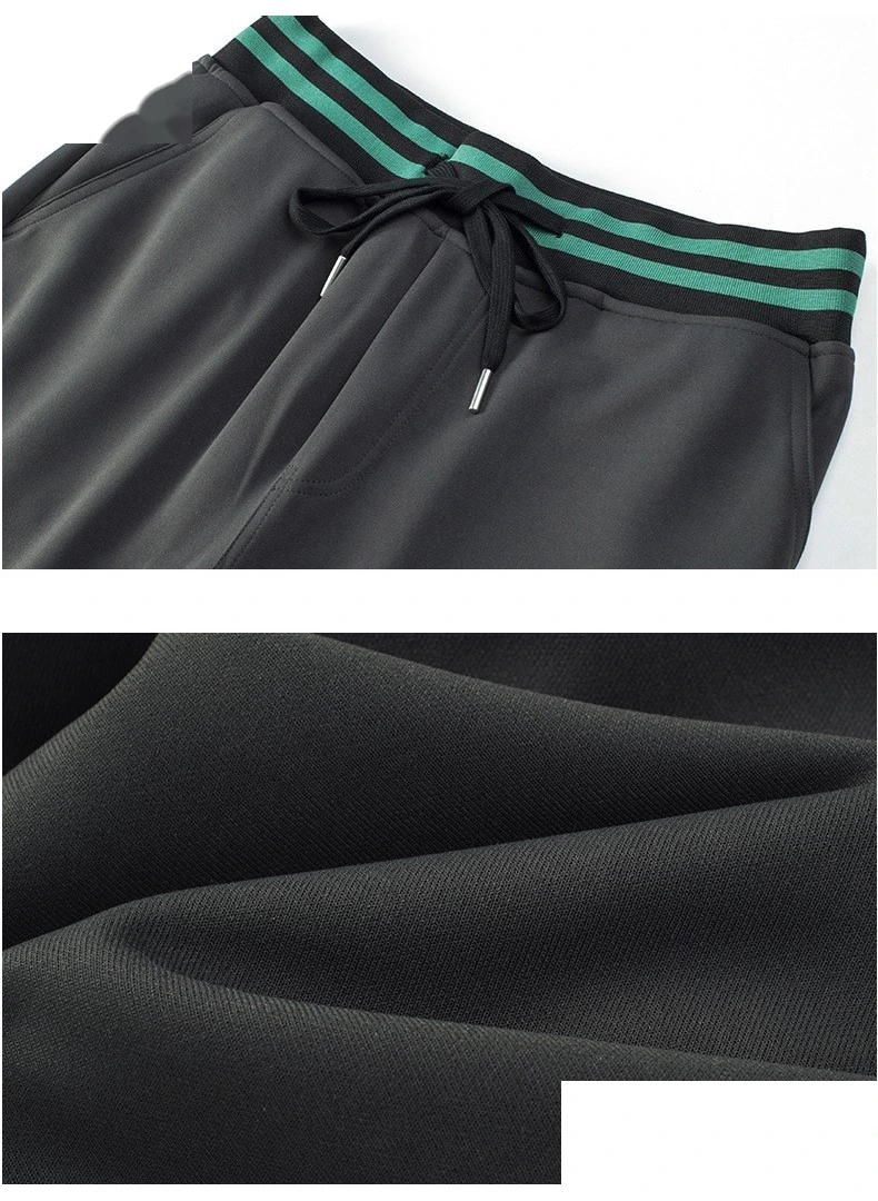 Men jogger pants loose running stripe rib athletic jogging sweatpants detail