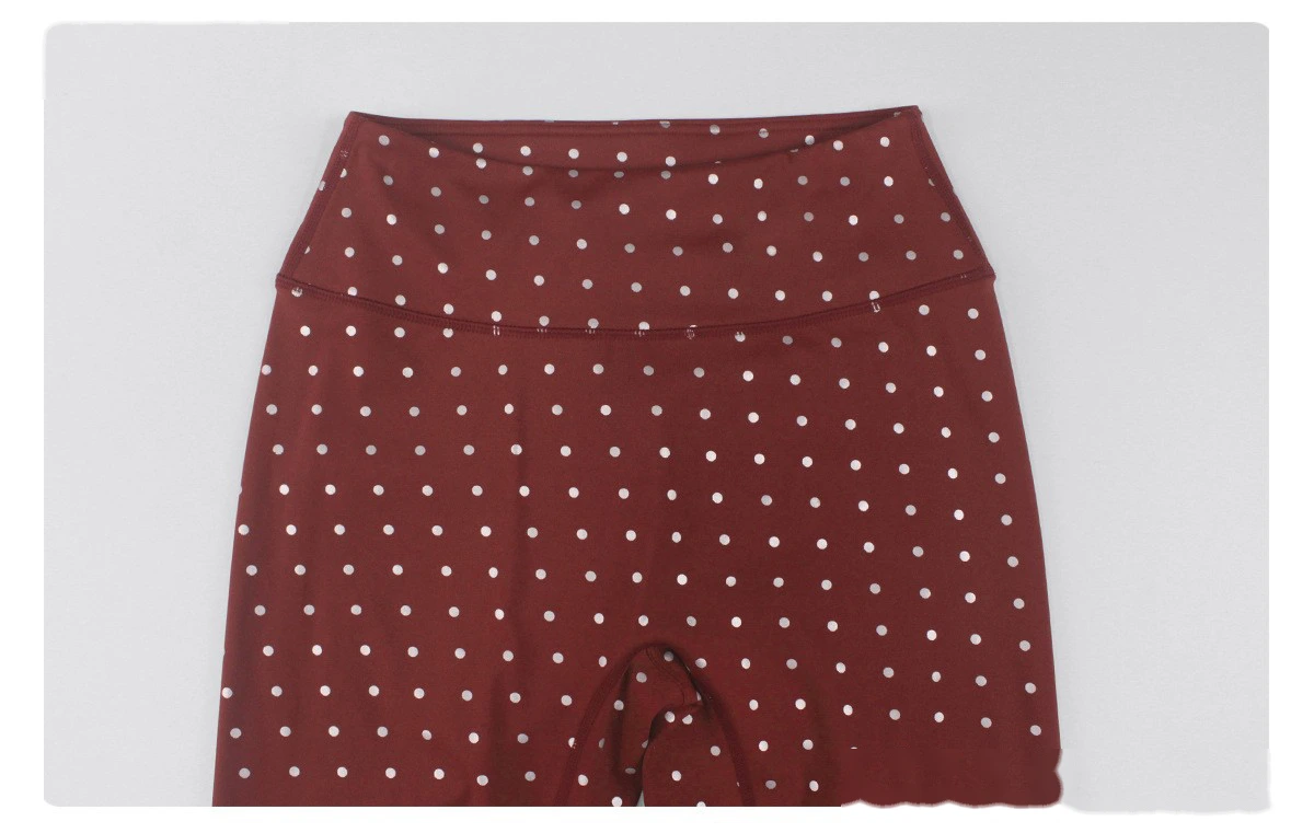 Bulk Custom Silver Polka Dot Yoga Leggings - Factory Direct High-Waisted Tights Products detail