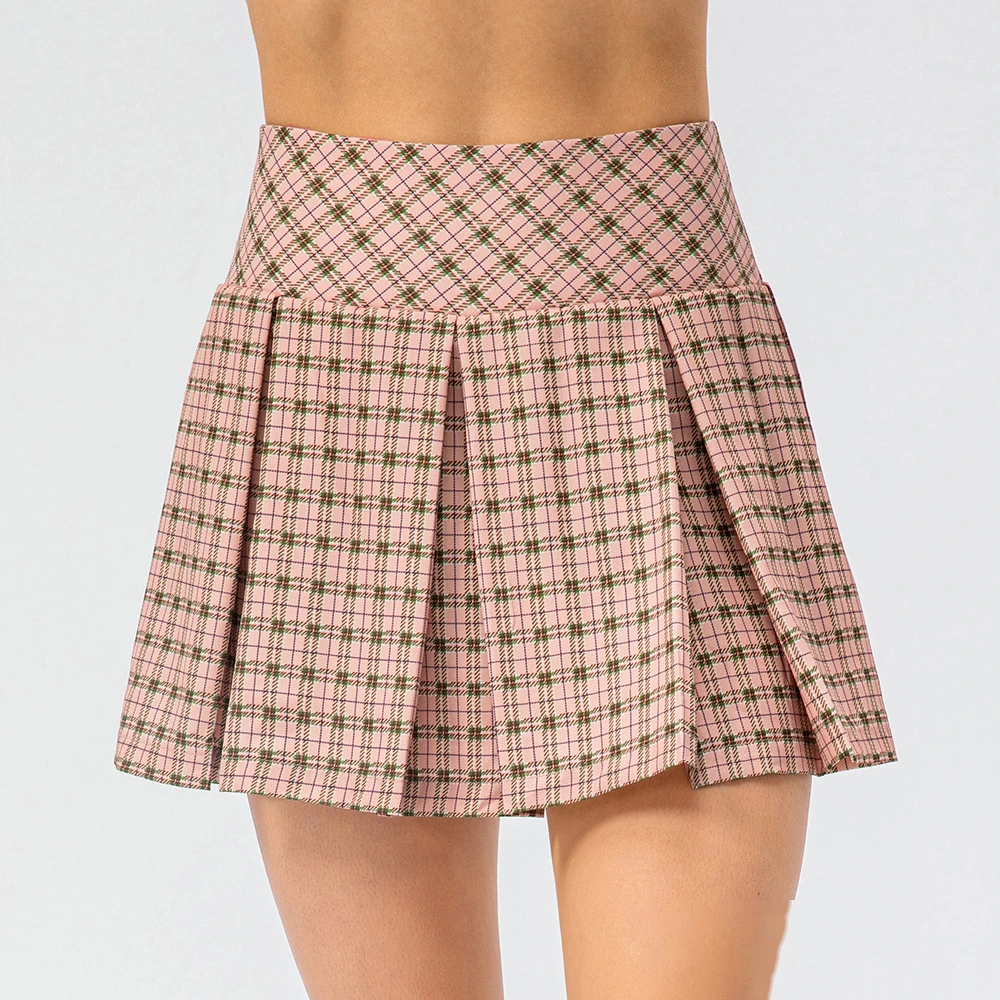 Womens tennis skirts elastic athletic golf skorts with pockets detail