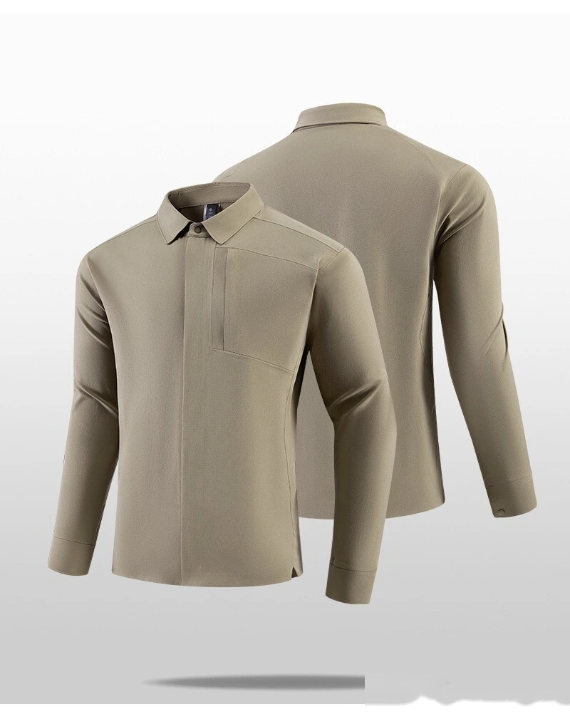 Customizable Men's Spring-Autumn Jacket | Light Windproof, Seamless Heat-Sealed, Shirt-Style for Outdoor Sports detail