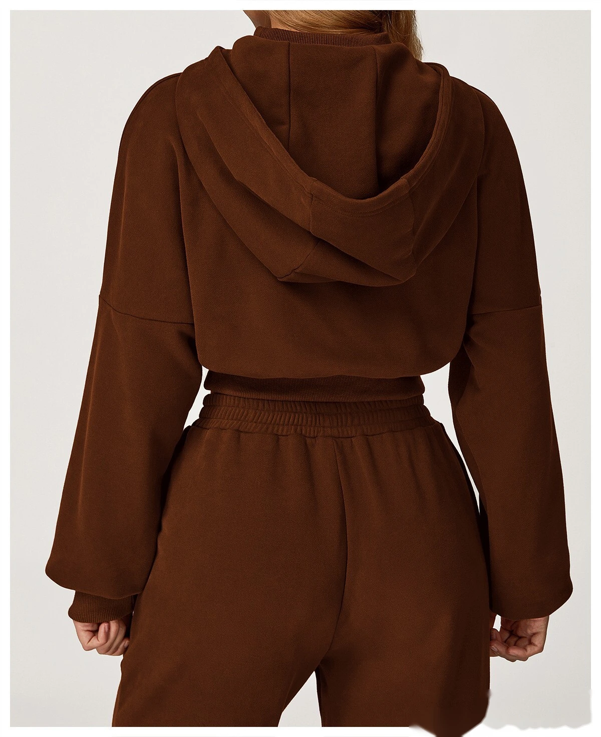 Custom fashion hooded sweater autumn and winter casual loose coat women's outdoor sportswear detail