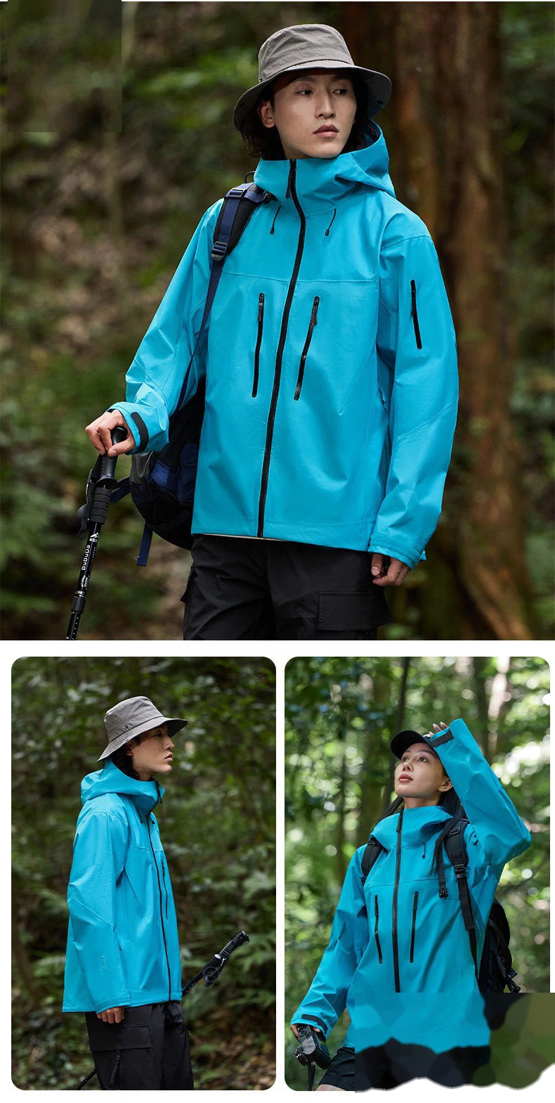 Customized men's and women's outdoor jackets, casual couples' jackets are loose, windproof and waterproof. detail