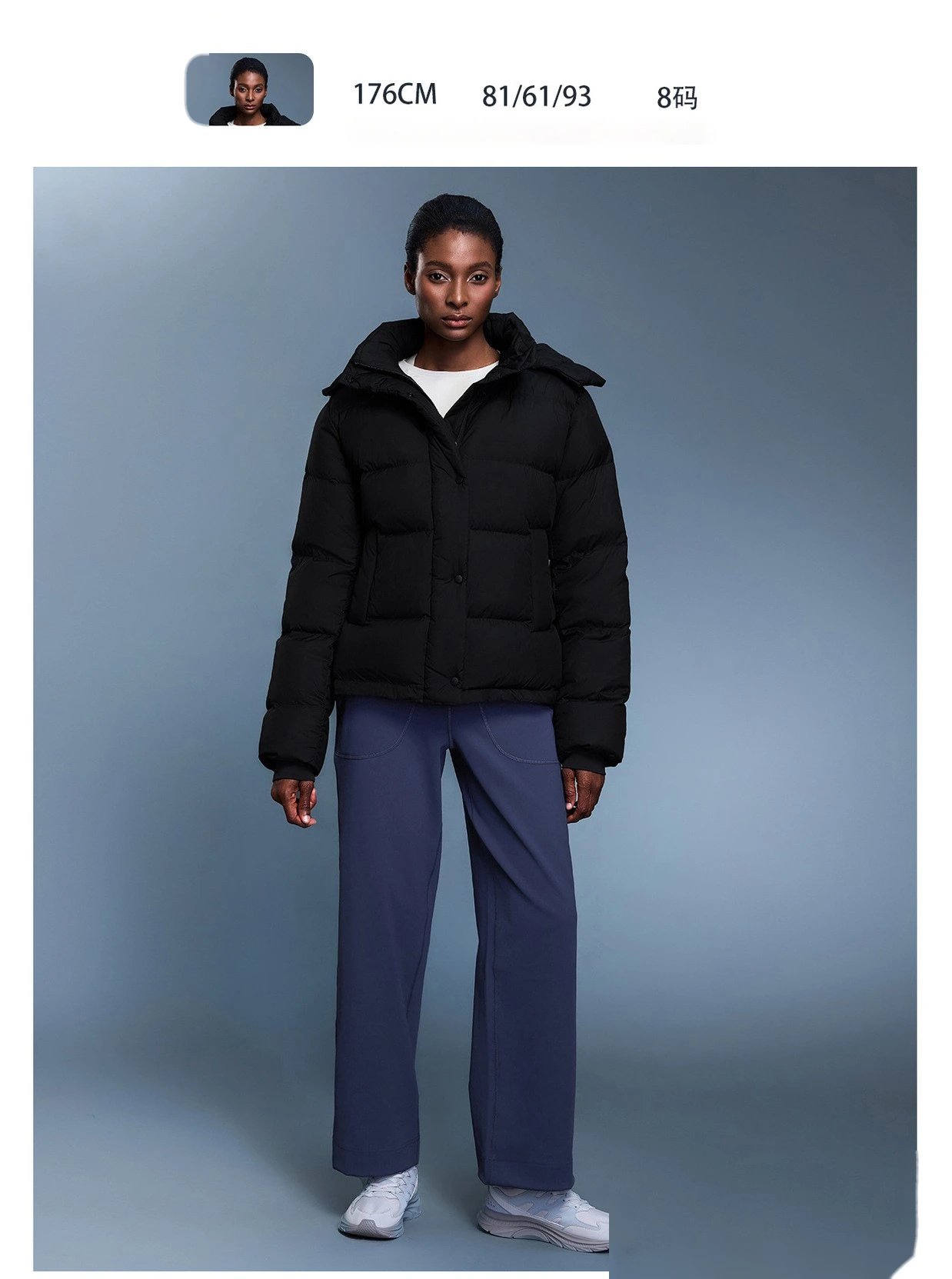 Customized new down jacket women waist drawstring hooded windproof warm bread coat in winter detail