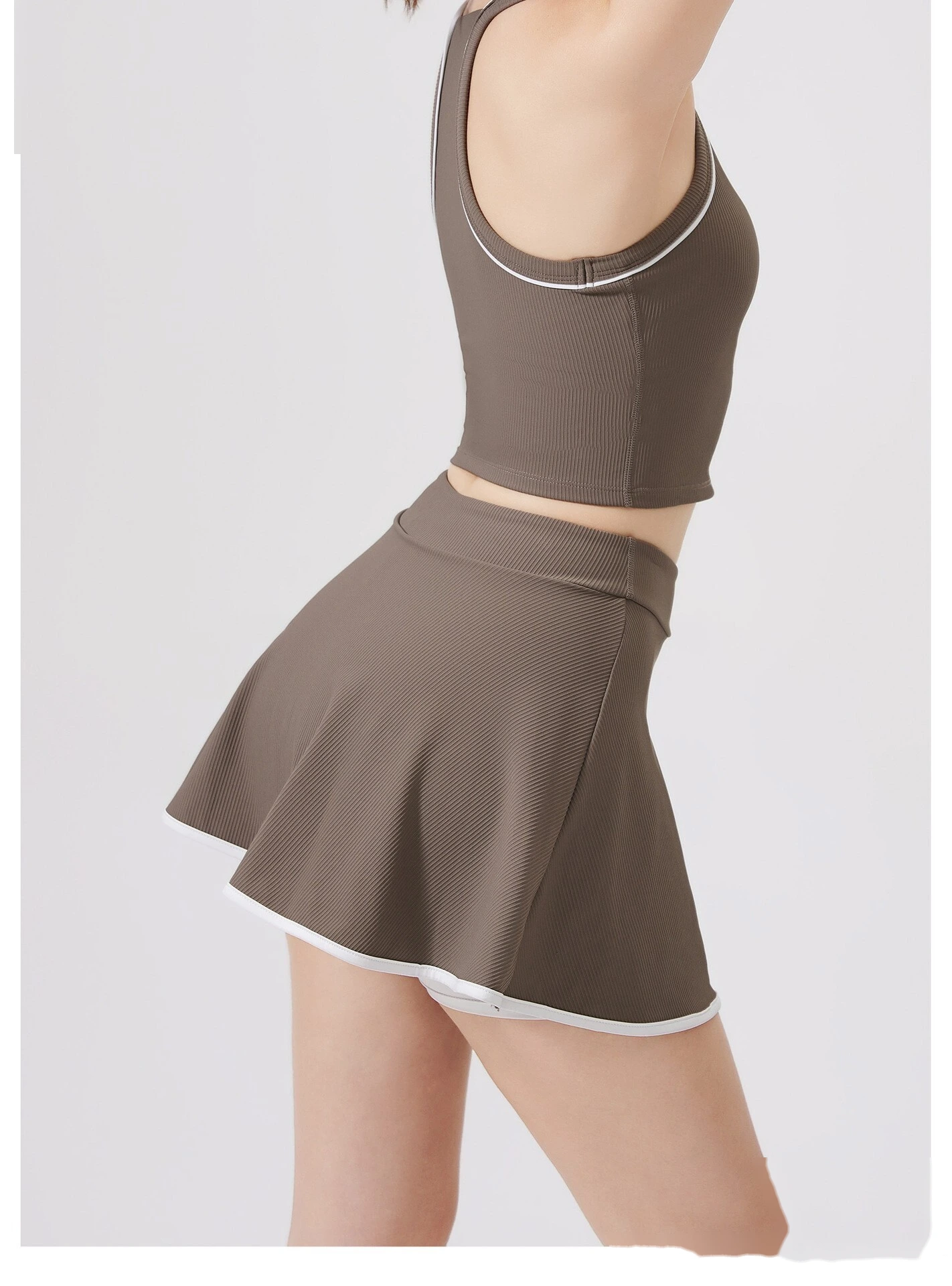 Customized quick-drying sports short skirt sports fitness yoga A-shaped short skirt sports tennis skirt detail