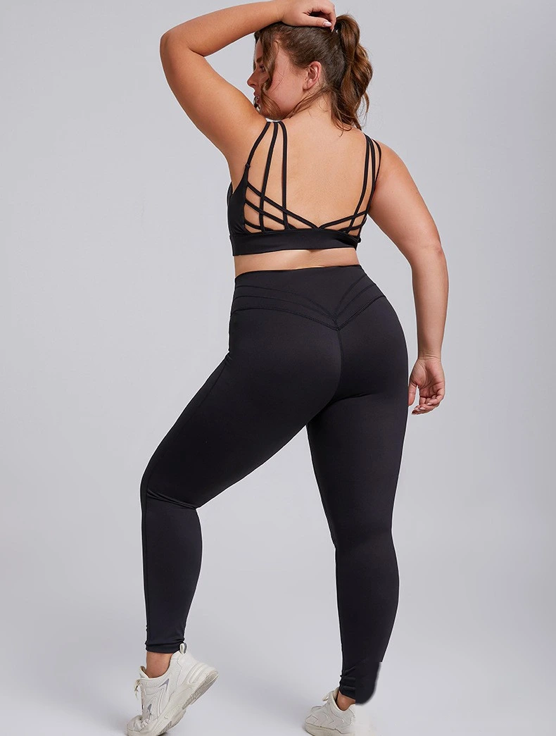 Customized plus size sports bra female sexy beauty back nude sports bra plus size yoga bra detail