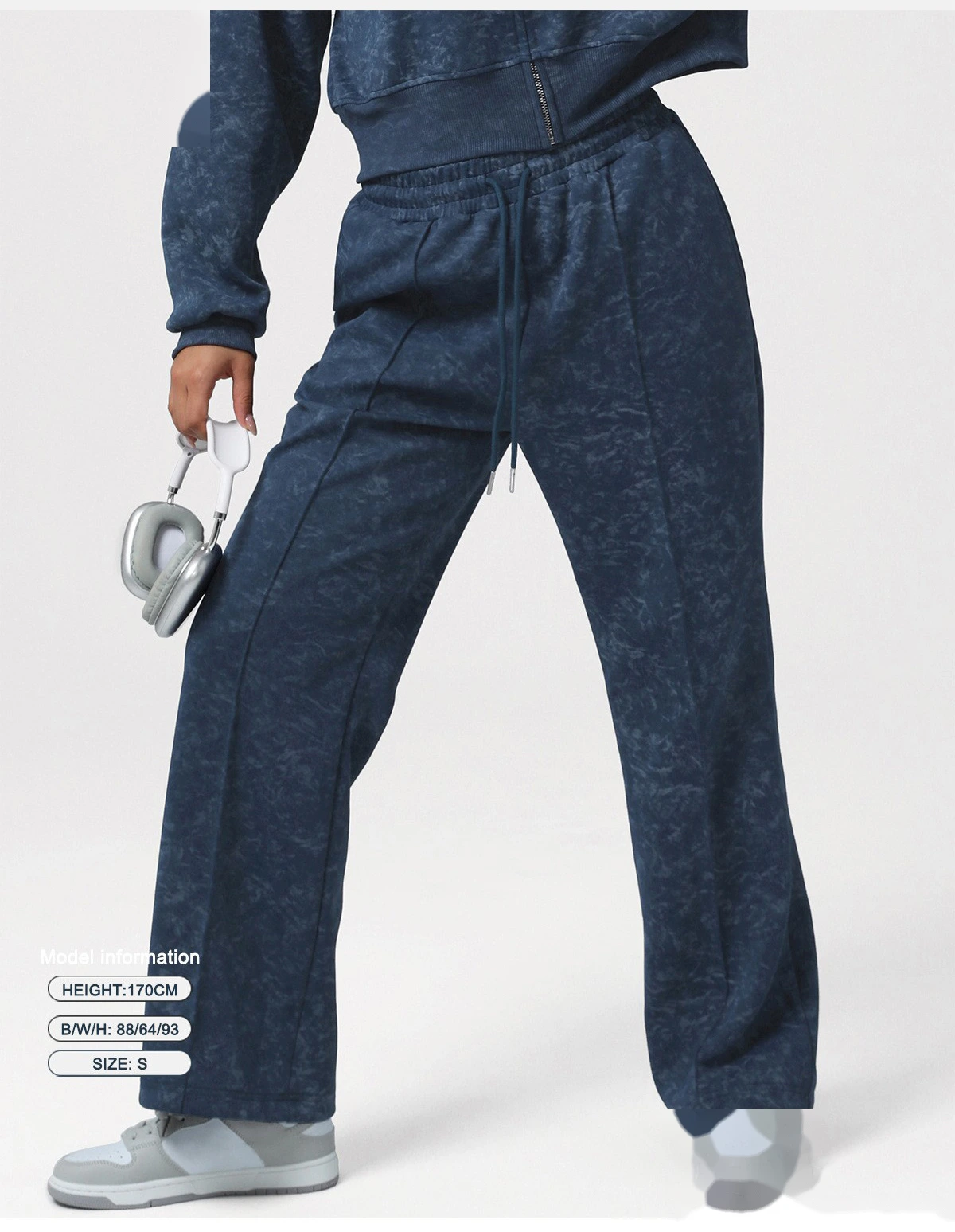 Customizable Women's Winter Yoga Pants | New Style, Loose Straight Wide-Leg, Draping Floor-Length detail
