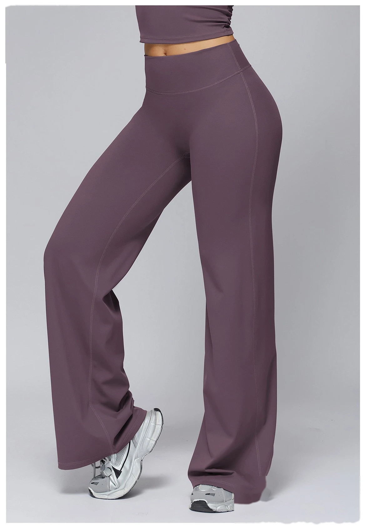 Customized High-Elastic High-Waisted Wide-Leg Casual Sports Yoga Pants - Athletic Fitness Long Pants detail
