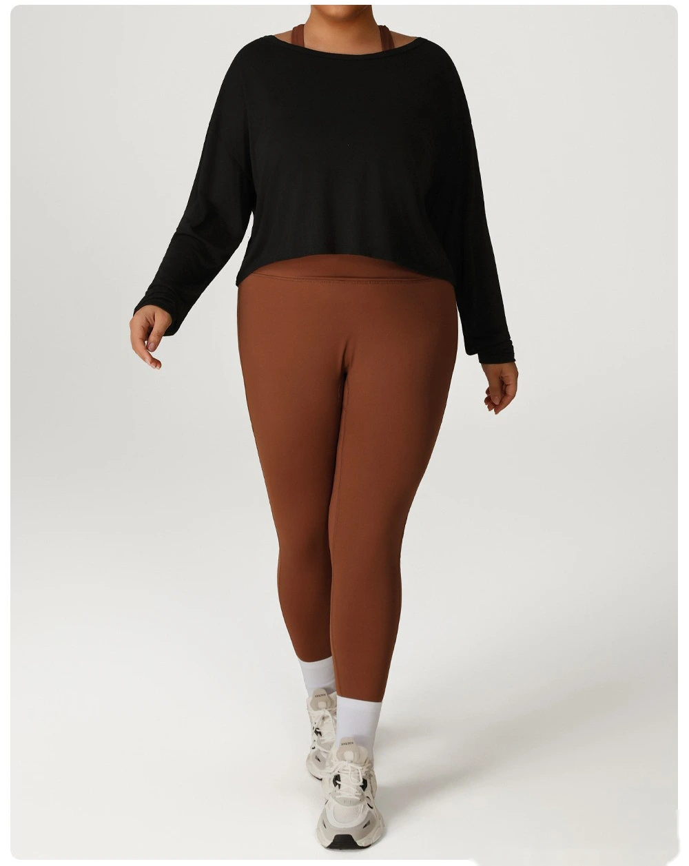 Customized plus-size sports smock breathable jacquard plus-size yoga clothes T-shirt detail