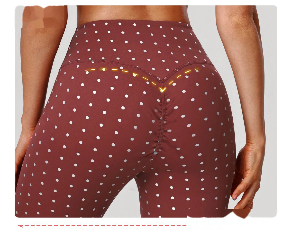 Bulk Custom Silver Polka Dot Yoga Leggings - Factory Direct High-Waisted Tights Products detail