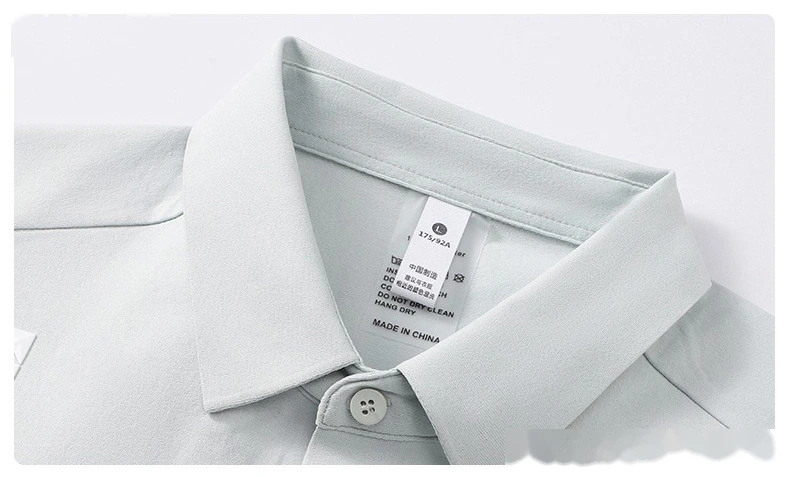POLO shirt golf quick-drying clothes stand collar zipper fashion running casual men's design top detail
