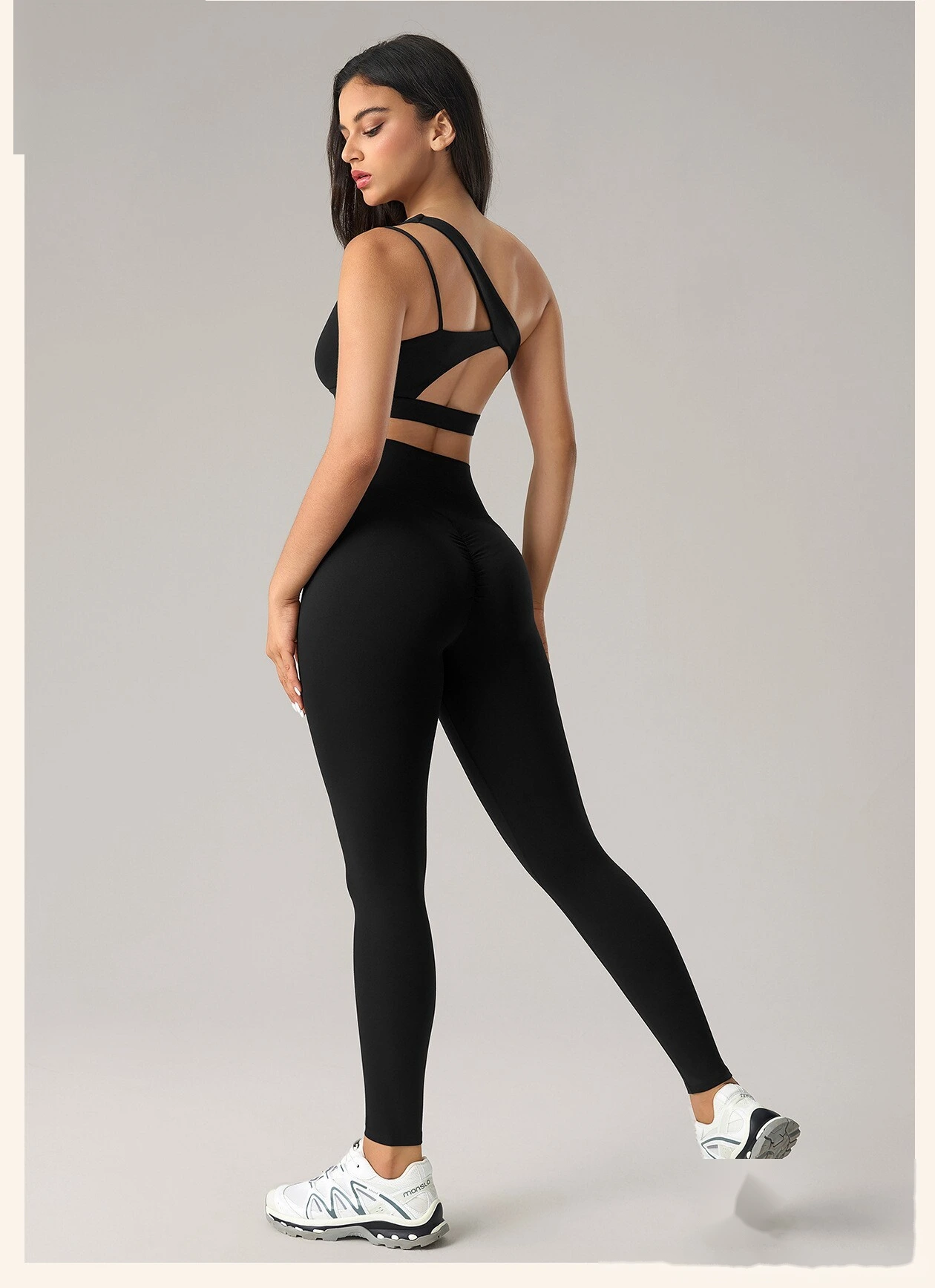Women’s European American Yoga Active Set Beauty Back Sports Bra Gym Pants Fitness 2 Piece Set detail