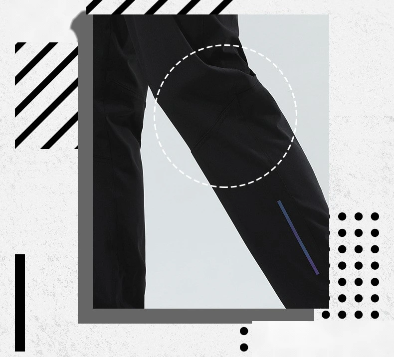 Mens jogger pants elastic outdoor running quick dry trackpants detail