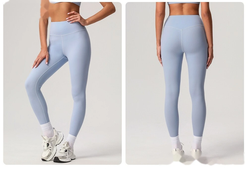 Quick-drying yoga pants, high waist and hips, tight-fitting exercise pants, running fitness pants detail