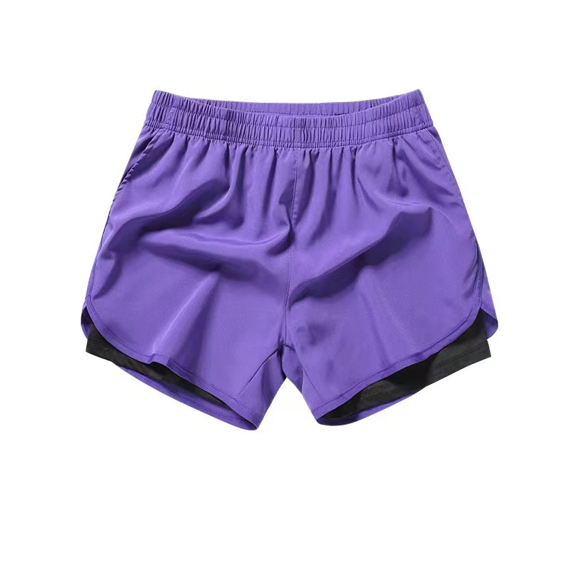 Sports 2 in 1 marathon training running quick dry loose athletic shorts detail