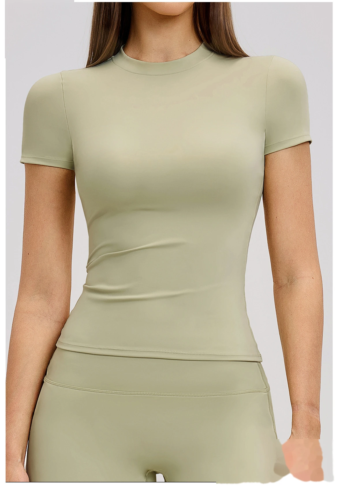 Women’s Custom Spring Summer Short Sleeve T-Shirt High Stretch Yoga Top Fitness Workout Running Tee detail